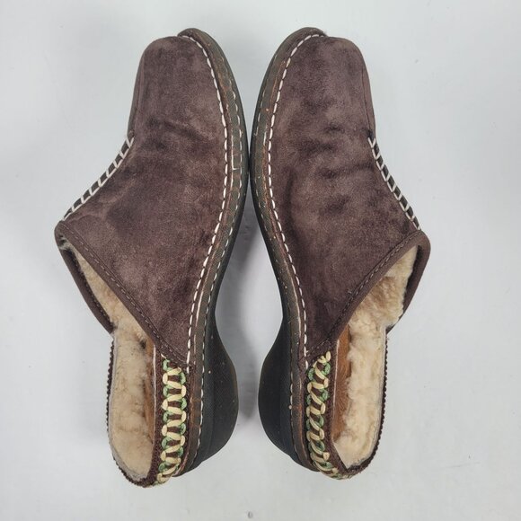 UGG Women's Brown Suede Shearling Lined Clogs S/N5177 US Size 7 - Picture 6 of 8
